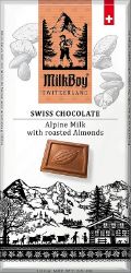 Milkboy swiss Mléčná čokoláda roasted almonds 100g