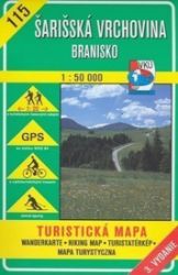 115 Šarišská Vrchovina Branisko 1:50 000