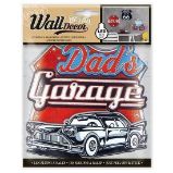 Wall decor Retro Dads Garage - samolepící svítící dekorace 18x23 cm