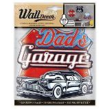 Wall decor Retro Dads Garage - samolepící svítící dekorace 18x23 cm - Home deco Wall decor Retro Dads Garage - samolepící svítící dekorace 18x23 cm