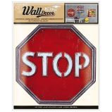 Wall decor Retro STOP - samolepící dekorace 30,5x38 cm