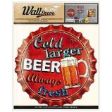 Wall decor Retro Cold larger BEER - samolepící dekorace 30,5x38 cm - Home deco Wall decor Retro Cold larger BEER - samolepící dekorace 30,5x38 cm
