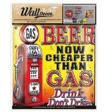 Wall decor Retro BEER nad GAS - samolepící dekorace 30,5x38 cm - Home deco Wall decor Retro BEER nad GAS - samolepící dekorace 30,5x38 cm