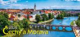 Kalendář 2026 Čechy a Morava, stolní, 29,7 x 13,8 cm - Stolní kalendáře Kalendář 2026 Čechy a Morava, stolní, 29,7 x 13,8 cm