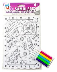 Kreativní tvoření 3D vybarvovací samolepky - broučci