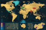 Stírací mapa světa - maďarská verze Stírací mapa světa - maďarská verze