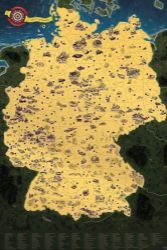 Stírací mapa Německa Deluxe - zlatá - Mapy Německo Stírací mapa Německo, zlatá Deluxe XL e1