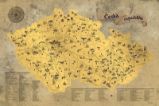 Stírací mapa Česko, zlatá Deluxe XXL e4