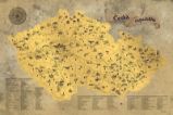 Stírací mapa Česka Deluxe XXL - zlatá Stírací mapa Česka Deluxe XXL - zlatá
