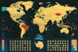 Stírací mapa světa EN - gold classic XL Stírací mapa světa EN - gold classic XL