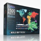 Puzzle mapa světa 1500 dílků Puzzle mapa světa 1500 dílků