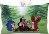 Krtek, čtenáři - Polštář 45x30cm - Zdeněk Miler - Home deco Krtek, čtenáři - Polštář 45x30cm
