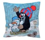 Krtek, zima - Polštář 25x25cm - Zdeněk Miler - Home deco Krtek, zima - Polštář 25x25cm