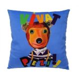 Kasperl & Pezi: Polštář 30x30 cm - Vivat Pezi / modrý - Home deco Kasperl & Pezi: Polštář 30x30 cm - Vivat Pezi / modrý