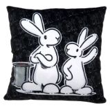 Bob a Bobek Polštář 30 x 30 cm - černý Bob a Bobek Polštář 30 x 30 cm - černý