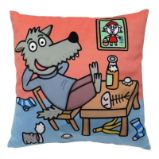 Polštář Vlk Šedivák - doma 30x30 cm - Home deco Polštář Vlk Šedivák - doma 30x30 cm