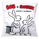 Bob a Bobek Polštář 30 x 30 cm - bílý - Pro fanoušky Bob a Bobek Polštář 30 x 30 cm - bílý
