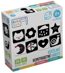 KukiKuk Véééliké kontrastní karty Pro miminka KukiKuk Véééliké kontrastní karty Pro miminka