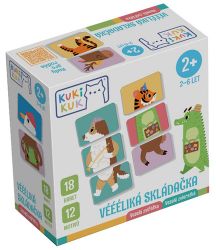 KukiKuk Véééliká skládačka Veselá zvířátka KukiKuk Véééliká skládačka Veselá zvířátka