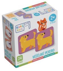 KukiKuk Véééliké pexeso Zvířátka na dvorku - Karetní hry Pexeso KukiKuk Véééliké pexeso Zvířátka na dvorku