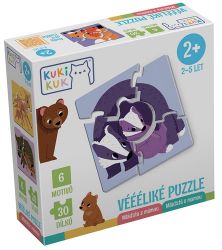 KukiKuk Véééliké puzzle Mláďata s mámou KukiKuk Véééliké puzzle Mláďata s mámou