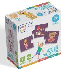 KukiKuk Véééliké puzzle trio Můj den - Puzzle KukiKuk Véééliké puzzle trio Můj den