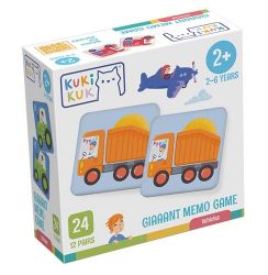 KukiKuk Giaaant Memo Game Vehicles - Vzdělávací hry KukiKuk Giaaant Memo Game Vehicles