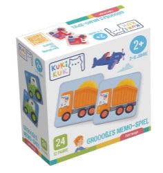 Kukikuk Grooosses Memo-Spiel Fahrzeuge - Vzdělávací hry KukiKuk GROOOSSES MEMO-SPIEL Fahrzeuge