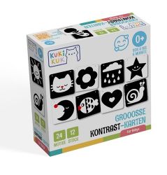 Kukikuk Grooosses Kontrast-Karten Für Babys - Vzdělávací hry KukiKuk GROOOSSES KONTRAST-KARTEN Für Babys
