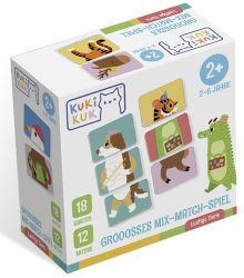Kukikuk Grooosses Mix-Match-Spiel Lustige Tiere - Vzdělávací hry Kukikuk Grooosses Mix-Match-Spiel Lustige Tiere