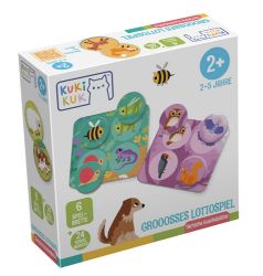 Kukikuk Grooosses Lottospiel Tierische Kuschelplätze - Vzdělávací hry KukiKuk GROOOSSES LOTTOSPIEL Tierische Kuschelplätze