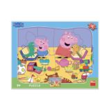 Puzzle Peppa Pig si hraje 12 dílků deskové tvary - Puzzle PEPPA PIG SI HRAJE 12 deskové tvary Puzzle