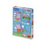 Puzzle set Peppa Pig: Rodina 3–5 dílků baby - Puzzle pro nejmenší PEPPA PIG - RODINA 3-5 baby Puzzle set