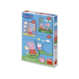 Puzzle set Peppa Pig: Rodina 3–5 dílků baby - Puzzle pro nejmenší PEPPA PIG - RODINA 3-5 baby Puzzle set