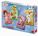 Krkouni - puzzle 4 motivy v balení 4x54 - Dětské puzzle Krkouni - puzzle 4 motivy v balení 4x54