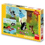 Puzzle Krteček a kalhotky 3x55 dílků - Dětské puzzle KRTEČEK A KALHOTKY 3x55 Puzzle NOVÉ