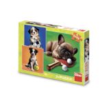 Puzzle Psí sportovci 3x55 dílků - Puzzle Puzzle Psí sportovci 3x55 dílků