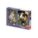 Puzzle Králíček a morče 2x48 dílků Puzzle Králíček a morče 2x48 dílků