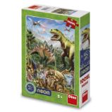 Puzzle Svítící svět dinosaurů 100 xl dílků neon Puzzle Svítící svět dinosaurů 100 xl dílků neon