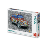 Puzzle Malovaný VW Brouk 500 dílků - Puzzle Puzzle Malovaný VW Brouk 500 dílků