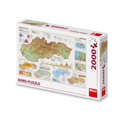 Puzzle Mapa Slovenska 2000 dílků - Puzzle pro dospělé MAPA SLOVENSKA 2000 Puzzle NOVÉ