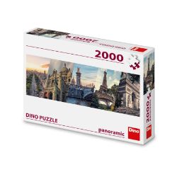 Puzzle Paříž koláž 2000 dílků panoramic Puzzle Paříž koláž 2000 dílků panoramic