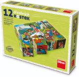 Dřevěné kostky Sněhurka – 12 kostek - Dřevěné stavebnice a hry SNĚHURKA 12 Dřevěné kostky