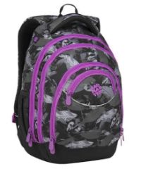Bagmaster Dívčí studentský batoh ENERGY 9 A VIOLET/GRAY/BLACK - Školní batohy pro studenty Bagmaster Dívčí studentský batoh ENERGY 9 A VIOLET/GRAY/BLACK