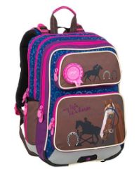 Bagmaster Školní batoh pro prvňáčky GALAXY 9 B BLUE/BROWN/PINK - Školní do 4. třídy Bagmaster Školní batoh pro prvňáčky GALAXY 9 B BLUE/BROWN/PINK