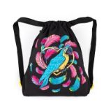 Bagmaster Sáček na přezůvky Beta 23 A Black/Pink/Blue - Sáčky na obuv Bagmaster Sáček na přezůvky Beta 23 A Black/Pink/Blue