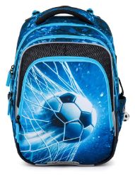 Školní tříkomorový batoh s vyjímatelným bederním pásem – fotbal - Pro větší děti a studentské Školní tříkomorový batoh s vyjímatelným bederním pásem – fotbal