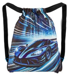 Školní sáček na přezůvky / tělocvik – auto