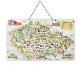 Magnetická mapa ČR s obrázky a společenská hra, 3 v 1 - Didaktické pomůcky Magnetická mapa ČR s obrázky a společenská hra, 3 v 1