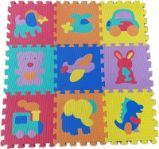Pěnová puzzle Zvířátka dopravní prostředky 9 ks - Puzzle Pěnová puzzle Zvířátka dopravní prostředky 9 ks